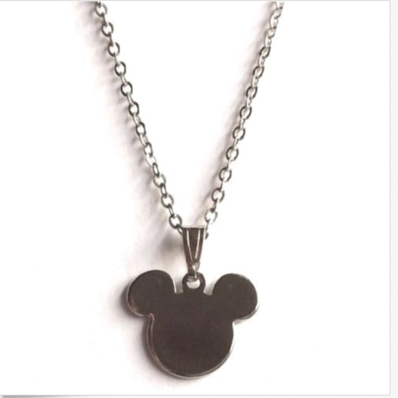 Mickey Mouse Ears Necklace Icon Silver Plated 19" Vintage Disney Disneyana - Picture 5 of 9